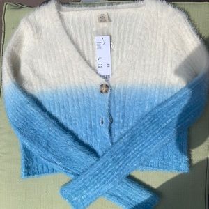 urban outfitters- fuzzy ombre cardigan